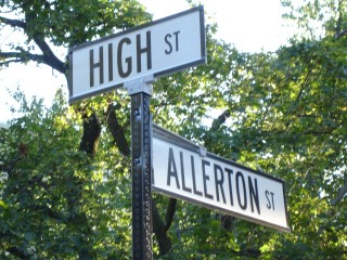 Allerton St at High St Sign
