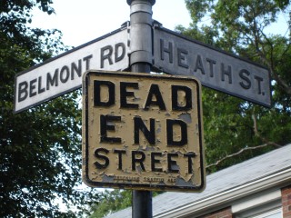 Dead End Street Sign - Belmont at Heath St
