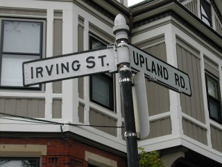 Upland Rd at Irving St Sign - 2000