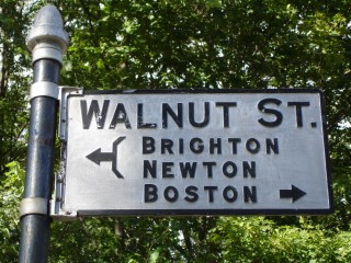 Walnut St Sign with Directions