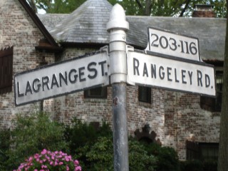 Rangeley Rd at Lagrange St Sign