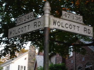 Wolcott Rd at Wolcott Rd Sign
